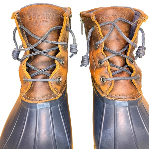 Sperry Saltwater Leather Upper Water Resistant Women’s Duck Boots Size 9 - Picture 3 of 10